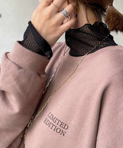 DouDou(ドゥドゥ)の「レースタートル(Tシャツ/カットソー・レディース・オフホワイト/ピンク/ブラック・FREE)」の22枚目の写真