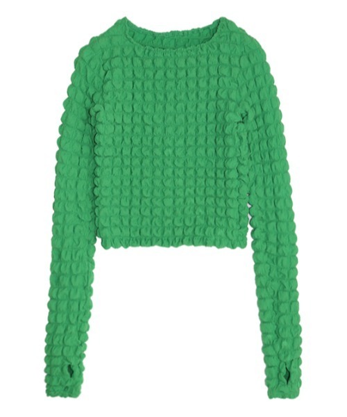 AMAIL（アマイル）の「Popcorn cloth（その他トップス・レディース・ホワイト/ブラック/グリーン・FREE）」の6枚目の写真