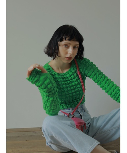 AMAIL（アマイル）の「Popcorn cloth（その他トップス・レディース・ホワイト/ブラック/グリーン・FREE）」の20枚目の写真