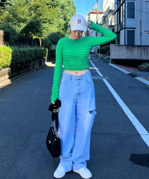 AMAIL（アマイル）の「Popcorn cloth（その他トップス・レディース・ホワイト/ブラック/グリーン・FREE）」の11枚目の写真