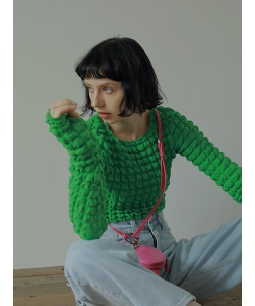 AMAIL（アマイル）の「Popcorn cloth（その他トップス・レディース・ホワイト/ブラック/グリーン・FREE）」の19枚目の写真