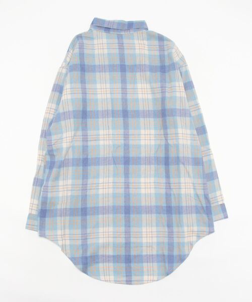 anap mimpi(アナップミンピ)の「パステルカラーオーバーサイズチェックシャツ(シャツ/ブラウス・レディース・ピンク/イエロー/ブルー・FREE)」の4枚目の写真