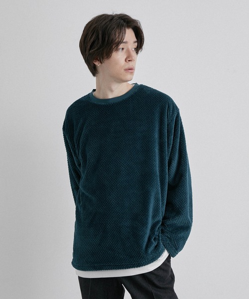 JUNRED(ジュンレッド)の「パイナップルフリースプルオーバー(アンサンブル・メンズ・ベージュ/ネイビー/モスグリーン・LL/M/L)」の2枚目の写真