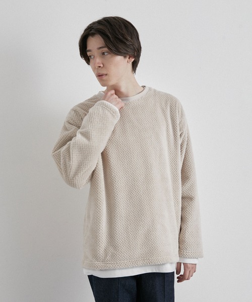 JUNRED(ジュンレッド)の「パイナップルフリースプルオーバー(アンサンブル・メンズ・ベージュ/ネイビー/モスグリーン・LL/M/L)」の5枚目の写真