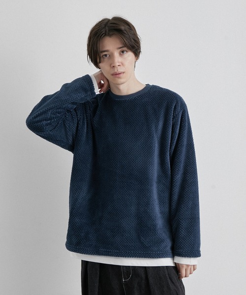 JUNRED(ジュンレッド)の「パイナップルフリースプルオーバー(アンサンブル・メンズ・ベージュ/ネイビー/モスグリーン・LL/M/L)」の8枚目の写真