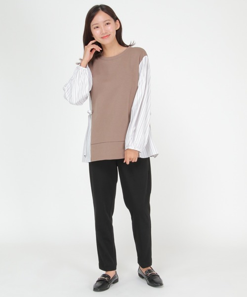ikka(イッカ)の「Beasystretch テーパードパンツ(その他パンツ・レディース・モカ/パープル/ブラック/ダークオリーブ・L/S/M)」の15枚目の写真