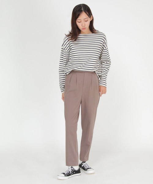 ikka(イッカ)の「Beasystretch テーパードパンツ(その他パンツ・レディース・モカ/パープル/ブラック/ダークオリーブ・L/S/M)」の18枚目の写真