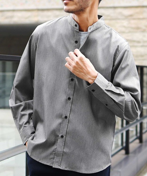 jiggys shop(ジギーズショップ)の「TRストレッチ長袖シャツ(シャツ/ブラウス・メンズ・ホワイト系その他/グレー系その他/ブラック系その他/ブルー系その他/グレー系その他4/ホワイト系その他2/グレー系その他2/ブラック系その他2/ブルー系その他2/グレー系その他3・MEDIUM/LARGE/X-LARGE)」の7枚目の写真