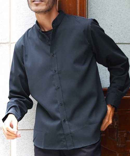 jiggys shop(ジギーズショップ)の「TRストレッチ長袖シャツ(シャツ/ブラウス・メンズ・ホワイト系その他/グレー系その他/ブラック系その他/ブルー系その他/グレー系その他4/ホワイト系その他2/グレー系その他2/ブラック系その他2/ブルー系その他2/グレー系その他3・MEDIUM/LARGE/X-LARGE)」の10枚目の写真