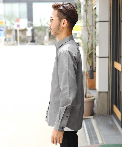 jiggys shop(ジギーズショップ)の「TRストレッチ長袖シャツ(シャツ/ブラウス・メンズ・ホワイト系その他/グレー系その他/ブラック系その他/ブルー系その他/グレー系その他4/ホワイト系その他2/グレー系その他2/ブラック系その他2/ブルー系その他2/グレー系その他3・MEDIUM/LARGE/X-LARGE)」の19枚目の写真