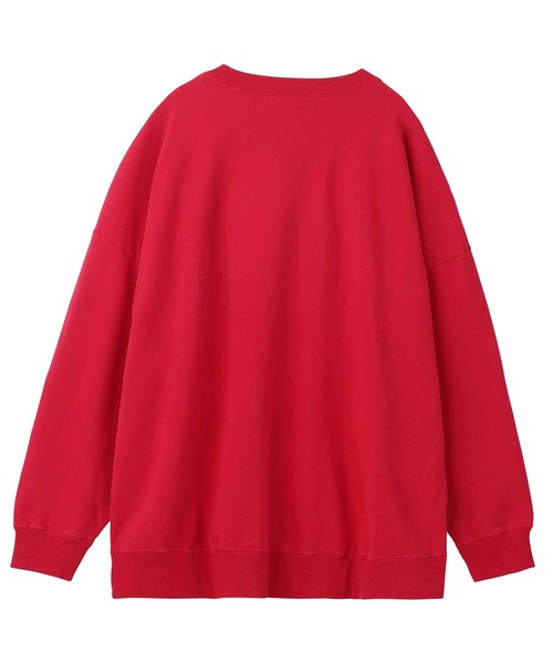 X-girl(エックスガール)の「ROYAL OVAL LOGO CREW SWEAT TOP(スウェット・レディース・レッド/ブラック/アッシュ・ONE SIZE)」の7枚目の写真