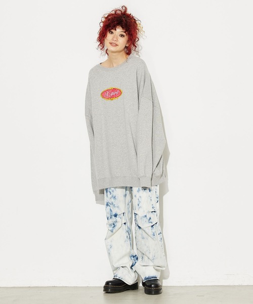 X-girl(エックスガール)の「ROYAL OVAL LOGO CREW SWEAT TOP(スウェット・レディース・レッド/ブラック/アッシュ・ONE SIZE)」の17枚目の写真
