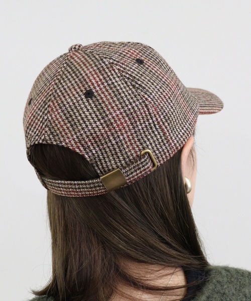 DONOBAN（ドノバン）の「ロゴ刺繍チェックCAP（キャップ・レディース・ブラウン/グレー/ブラウン系その他・F）」の8枚目の写真
