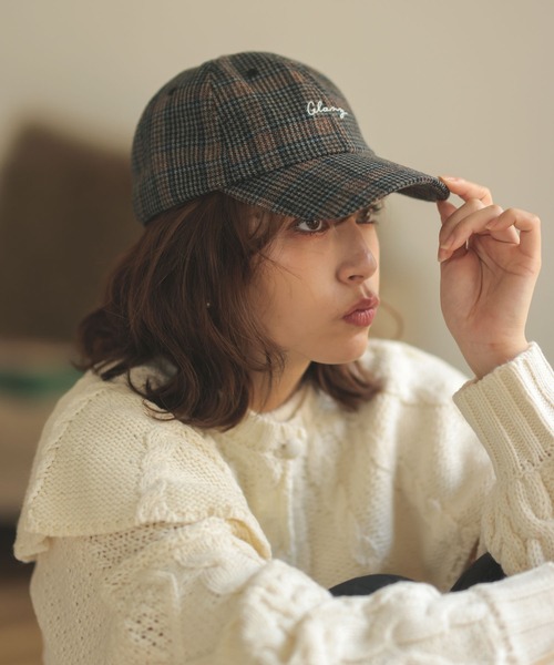 DONOBAN（ドノバン）の「ロゴ刺繍チェックCAP（キャップ・レディース・ブラウン/グレー/ブラウン系その他・F）」の17枚目の写真