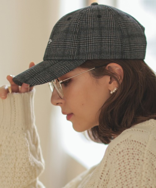 DONOBAN（ドノバン）の「ロゴ刺繍チェックCAP（キャップ・レディース・ブラウン/グレー/ブラウン系その他・F）」の12枚目の写真