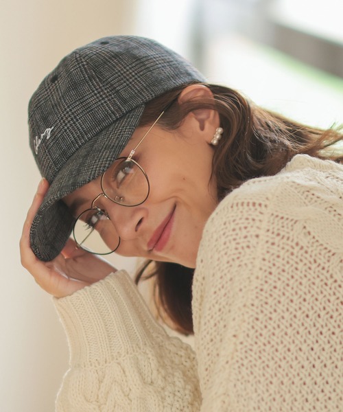 DONOBAN（ドノバン）の「ロゴ刺繍チェックCAP（キャップ・レディース・ブラウン/グレー/ブラウン系その他・F）」の13枚目の写真