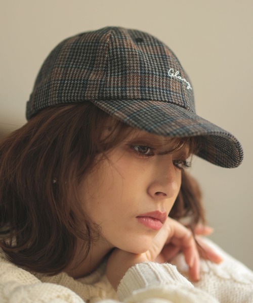 DONOBAN（ドノバン）の「ロゴ刺繍チェックCAP（キャップ・レディース・ブラウン/グレー/ブラウン系その他・F）」の16枚目の写真