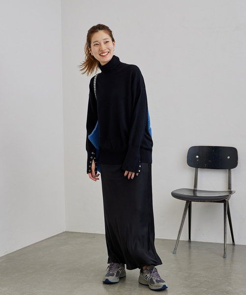 かなこ様　フレームワーク　ハイゲージ天竺タートルネック　ブラック　黒 かなこ様 フレームワーク ハイゲージ天竺タートルネック ブラック 黒