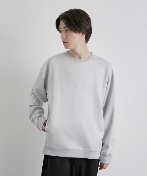 JUNRED(ジュンレッド)の「マシュマロスウェードクルーネックプルオーバー(スウェット・メンズ・チャコールグレー/ライトグレー/ブルー系その他4・LL/M/L)」の2枚目の写真