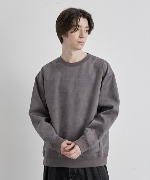 JUNRED(ジュンレッド)の「マシュマロスウェードクルーネックプルオーバー(スウェット・メンズ・チャコールグレー/ライトグレー/ブルー系その他4・LL/M/L)」の6枚目の写真