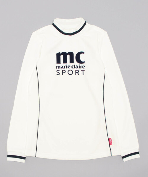 marie claire(マリ・クレール)の「marie claire GOLF/マリクレール ゴルフ シャツ モックネック ブランド 長袖 UVカット レディース 保温 防寒 スポーツウェア(Tシャツ/カットソー・レディース・ネイビー/ブラック/オフホワイト・LL/L/M/S)」の14枚目の写真