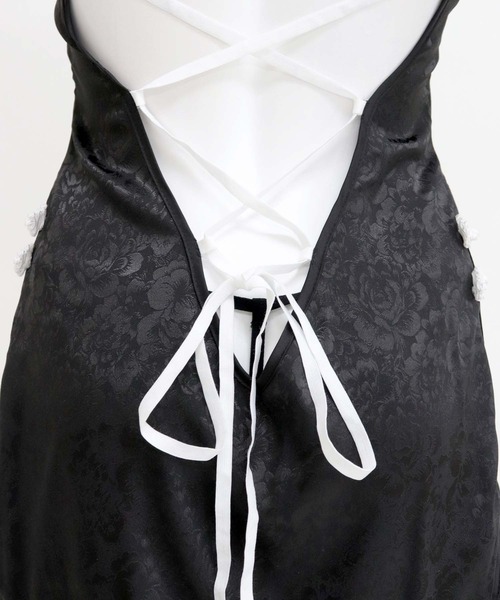 OSYAREVO（オシャレボ）の「コスプレ バックオープン フリルチャイナ レディース クリスマス X-mas（コスチューム/パーティーグッズ・レディース・ブラック・ONESIZE）」の9枚目の写真