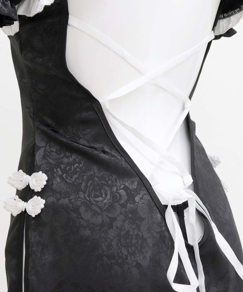 OSYAREVO（オシャレボ）の「コスプレ バックオープン フリルチャイナ レディース クリスマス X-mas（コスチューム/パーティーグッズ・レディース・ブラック・ONESIZE）」の10枚目の写真