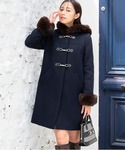 美品◎】ミッシュマッシュ フォックスファーフード ゴールド
