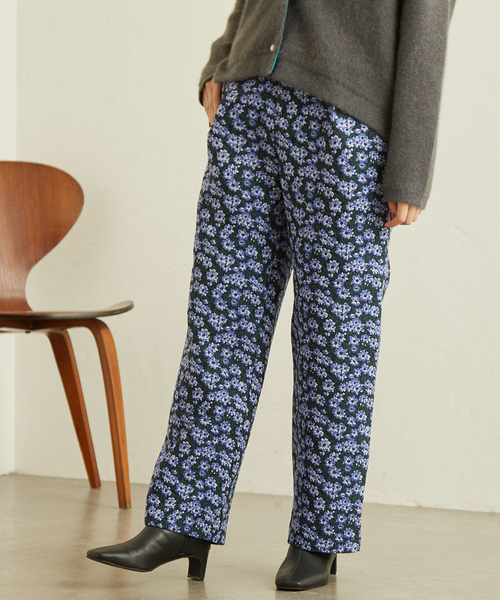 ブラミンク　未使用SUMMER フラワージャガードドロストパンツ B.C STOCK（ベーセーストック）の「フラワージャガード タック