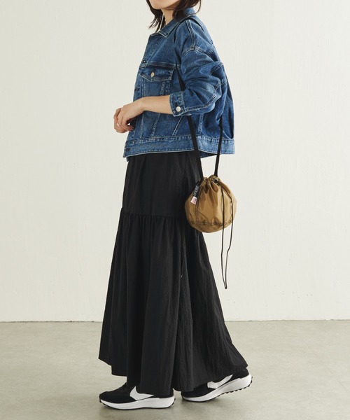 MELO（メロ）の「MELO/巾着バッグ/WEB限定（ショルダーバッグ・レディース・ブラック/ブルー/ベージュ・FREE）」の9枚目の写真