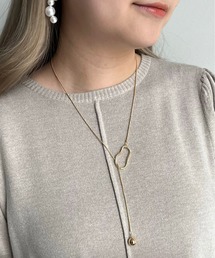 スネークチェーンラリエットネックレス