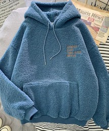 刺繍ロゴボアパーカー