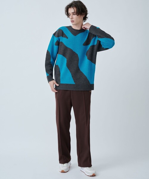 CITY TOKYO（シティトウキョウ）の「JURASSIC CAMOニット（ニット/セーター・メンズ・ライム/ブルー・1/2）」の12枚目の写真