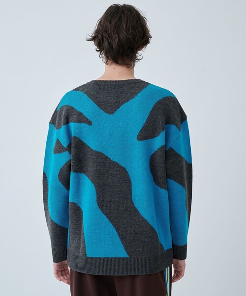 CITY TOKYO（シティトウキョウ）の「JURASSIC CAMOニット（ニット/セーター・メンズ・ライム/ブルー・1/2）」の15枚目の写真