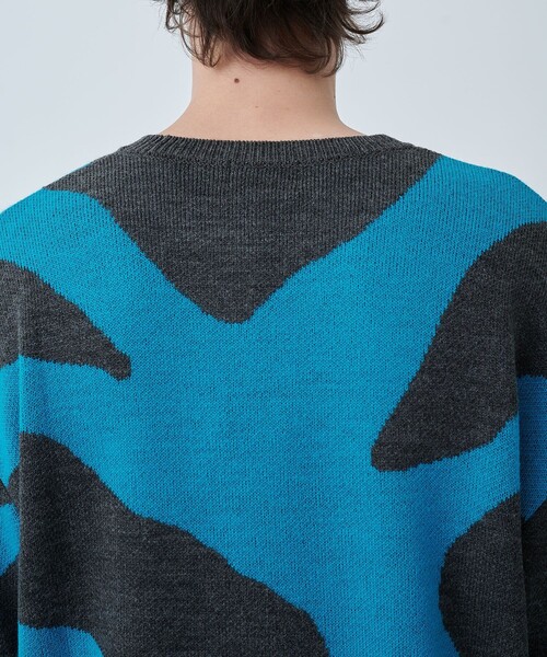 CITY TOKYO（シティトウキョウ）の「JURASSIC CAMOニット（ニット/セーター・メンズ・ライム/ブルー・1/2）」の18枚目の写真