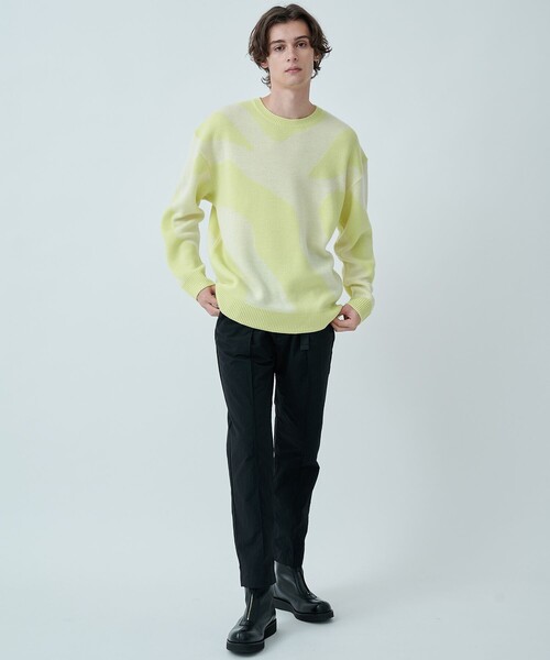 CITY TOKYO（シティトウキョウ）の「JURASSIC CAMOニット（ニット/セーター・メンズ・ライム/ブルー・1/2）」の20枚目の写真