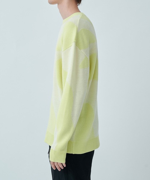 CITY TOKYO（シティトウキョウ）の「JURASSIC CAMOニット（ニット/セーター・メンズ・ライム/ブルー・1/2）」の4枚目の写真