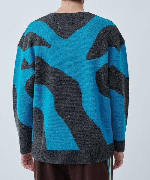 CITY TOKYO（シティトウキョウ）の「JURASSIC CAMOニット（ニット/セーター・メンズ・ライム/ブルー・1/2）」の7枚目の写真