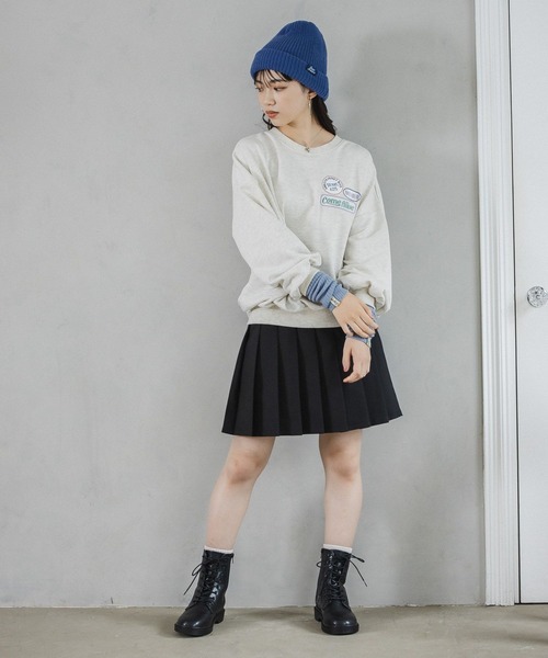 repipi armario（レピピ アルマリオ）の「【裏起毛】ワッペンスウェット（スウェット・キッズ・グレー/アイボリー/グリーン・SMALL/MEDIUM/LARGE）」の14枚目の写真