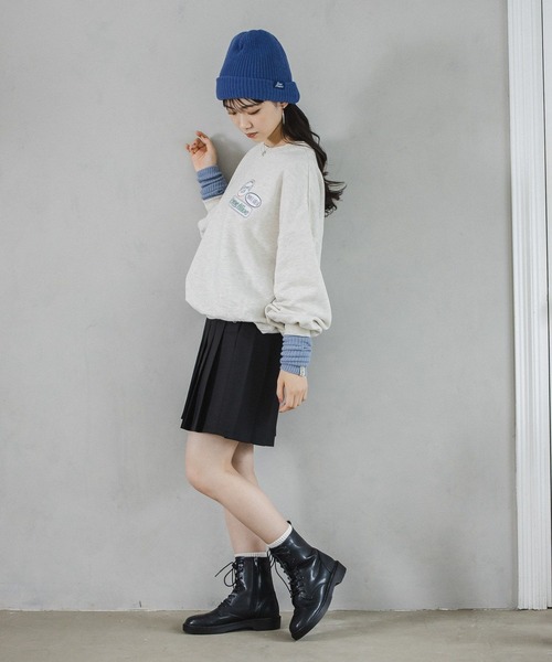 repipi armario（レピピ アルマリオ）の「【裏起毛】ワッペンスウェット（スウェット・キッズ・グレー/アイボリー/グリーン・SMALL/MEDIUM/LARGE）」の15枚目の写真