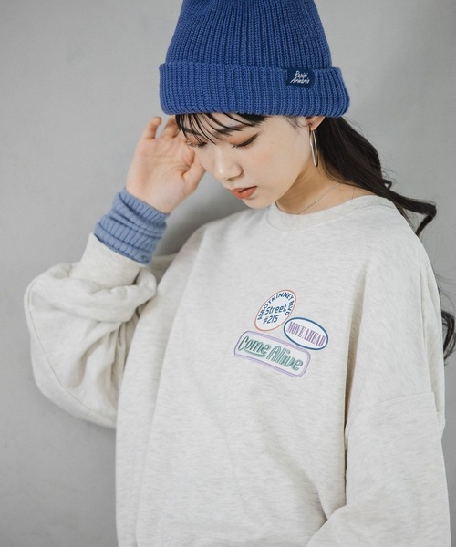 repipi armario（レピピ アルマリオ）の「【裏起毛】ワッペンスウェット（スウェット・キッズ・グレー/アイボリー/グリーン・SMALL/MEDIUM/LARGE）」の20枚目の写真