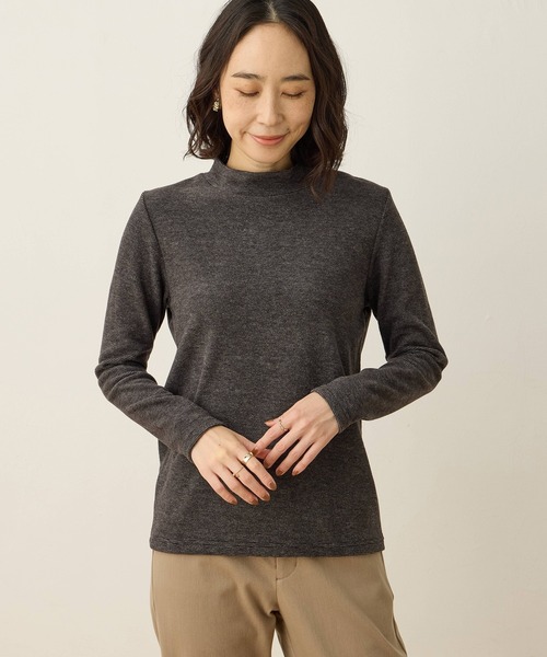 DECOY SINCE 1981(デコイシンスイチキュウハチイチ)の「【吸湿発熱】シアバター配合日本製ハイネックプルオーバー(Tシャツ/カットソー・レディース・グレー/マスタード/ベージュ/オレンジ/ピンク/ブルー/レッド・LL/M/L)」の19枚目の写真