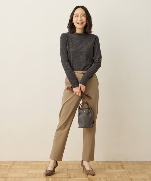 DECOY SINCE 1981(デコイシンスイチキュウハチイチ)の「【吸湿発熱】シアバター配合日本製ハイネックプルオーバー(Tシャツ/カットソー・レディース・グレー/マスタード/ベージュ/オレンジ/ピンク/ブルー/レッド・LL/M/L)」の8枚目の写真