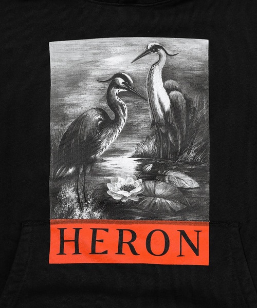 HERON PRESTON パーカー フーディ XLサイズ LS Parka (HERON) «Special Black by montelupo|メンズ ブランク