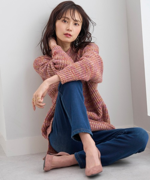 BELLUNA PLUS(ベルーナ)の「裏ベロアストレッチレギンスパンツ股下68cm(その他パンツ・レディース・ブラック/アイボリー/ピンク/インディゴブルー/モカ/バーガンディー/グレー系その他・LARGE/X-LARGE/MEDIUM/SMALL)」の11枚目の写真