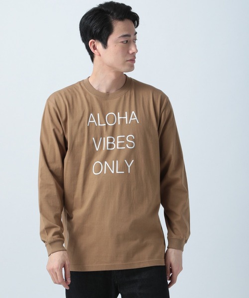 BAYFLOW(ベイフロー)の「【URBAN ISLAND SOCIETY(アーバンアイランドソサエティ)】プリントロングスリーブ(Tシャツ/カットソー・メンズ・ホワイト/ブラック/ダークブラウン・LARGE/MEDIUM)」の8枚目の写真