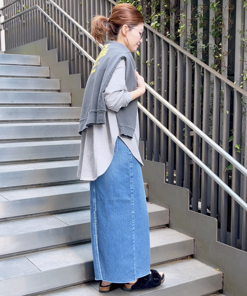 Spick & Span（スピックアンドスパン）の「≪追加≫ルーズロングTシャツ（Tシャツ/カットソー・レディース・ホワイト/グレー・FREE）」の15枚目の写真