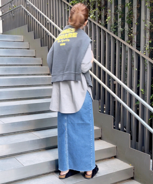 Spick & Span（スピックアンドスパン）の「≪追加≫ルーズロングTシャツ（Tシャツ/カットソー・レディース・ホワイト/グレー・FREE）」の21枚目の写真