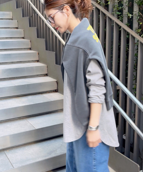 Spick & Span（スピックアンドスパン）の「≪追加≫ルーズロングTシャツ（Tシャツ/カットソー・レディース・ホワイト/グレー・FREE）」の12枚目の写真