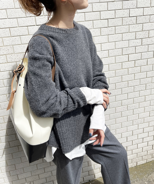 Spick & Span（スピックアンドスパン）の「≪追加≫ルーズロングTシャツ（Tシャツ/カットソー・レディース・ホワイト/グレー・FREE）」の20枚目の写真